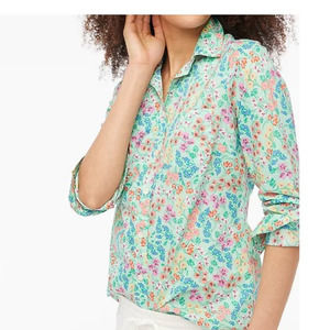 NEW J. Crew Lightweight cotton shirt in signature fit FRESH SPEARMINT Small